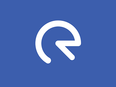 R logo blue flat illustration logo logo design photoshop vector