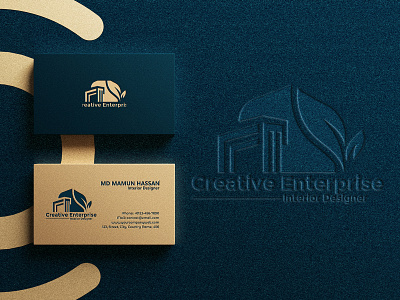 LOGO for creative enterprise interior designer advance art branding company logo creative design design flyer design icon illustrator interior logo mockup name card templatedesign vector