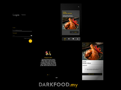 Dark mode Delivery Apps android app animation app dark dark mode dark ui delivery app design food app malaysia