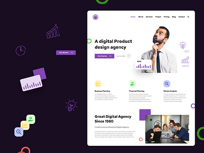 Product Agency Landing page Design