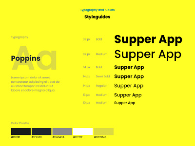 Typography and Colors branding color design design system figma font graphic design illustration qr scanner style styling typo typography typography and color ui ui design ux ux design yellow