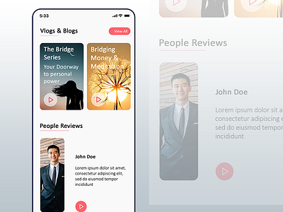 MediPro App app app design blog clam clean customer experience flat icons ios app meditation meditation app mindful minimal play psd reviews ui vlog white