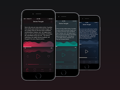 iOS/Android App android application flat design ios application mobile application mp3 music player psd