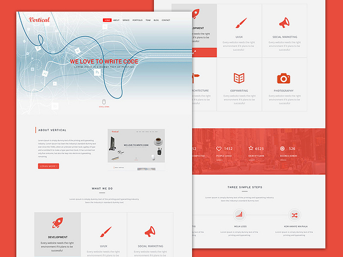 Vertical Webpage Design by GTC on Dribbble