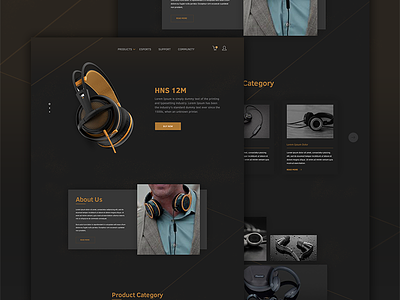 Webpage Design app clean dark design landing modern music product ui ux web webdesign