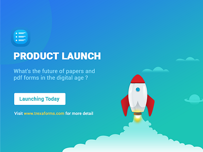 Product Launch - TREXA app clean digital eforms freebie icons launch modern new ui ux website