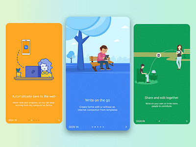 Trexa App Walkthrough app app tour character illustration ios on boarding prototype ui ux walkthrough welcome screen