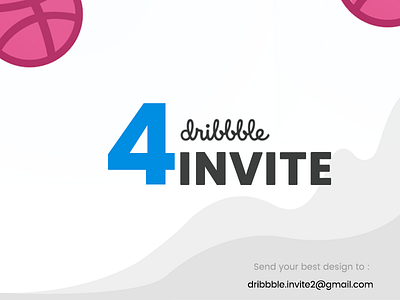 4 Dribbble Invites 4 talent away design give give away invitation invite invite design invite giveaway invites join dribbble psd