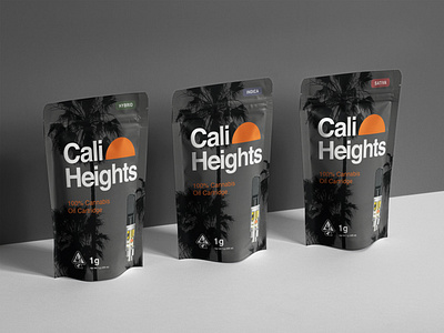 Cali Heights Stand Up Pouch california cannabis cannabis branding cannabis packaging design mylar packaging packagingdesign pouch standup
