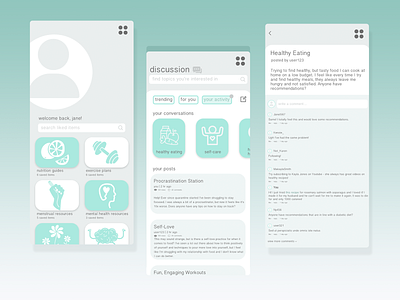 Health App Design app design minimal ui ux