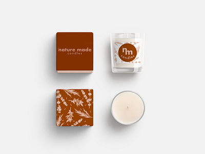 All-Natural Candle Company Branding branding illustration product design