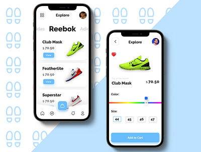 Shoe App | Shopping Cart Illustration app design illustration shoe shopping ui userinterface ux