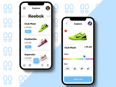 Shoe App | Shopping Cart Illustration app design illustration shoe shopping ui userinterface ux