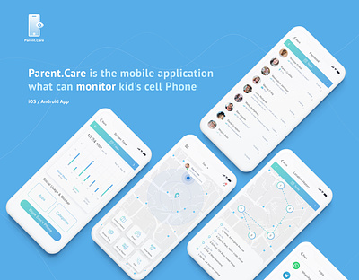 Parent.Care. Mobile App android app design art direction design ios app design mobile ui mockups ui uiux uiux design ux