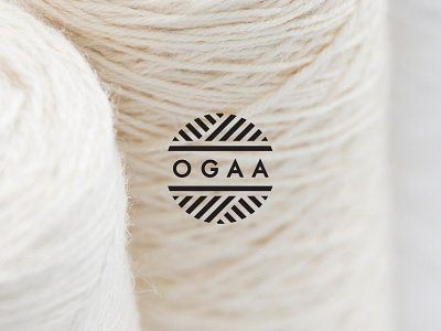 OGAA logo design brand branding design knit knitted knitting logo minimal