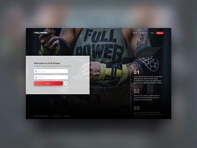 Daily UI Challage - 001 | Login Page app appdesign challage daily daily challange gym interface login minimal ui ux web