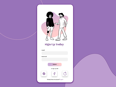 Daily UI Challenge 001: Sign Up Screen