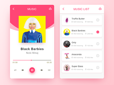 Daily Ui Day 009 Music Player 02 009 daily day music player ui