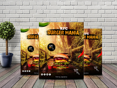 Kfc Burger Poster adobe photoshop advertisement canva design graphic design graphicdesign illustration instagram manipulation marketing motion graphics poster