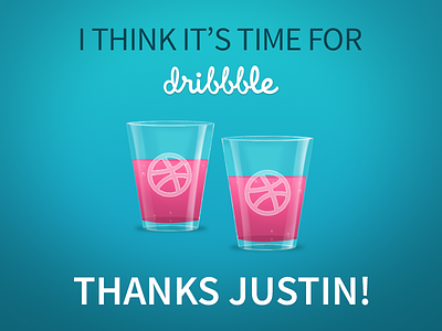 Thanks Justin alcohol debut dribbble glass shots