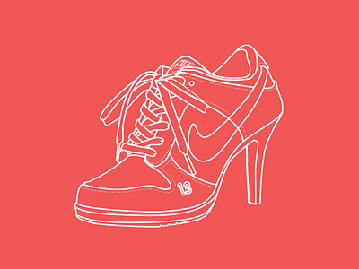 These shoes aren't made for running... drawing heels illustration laces nike outline rebound shoes