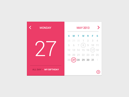 My Birfday Calendar by Rebecca DuPuy on Dribbble