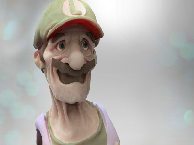 Ol' Luigi (Hour Speed Sculpt) 3d 3d model animation luigi mario mudbox nintendo pixar zbrush