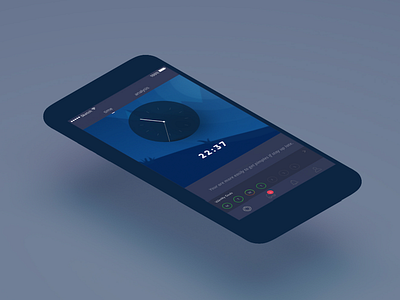 Owl Clock App design product ui