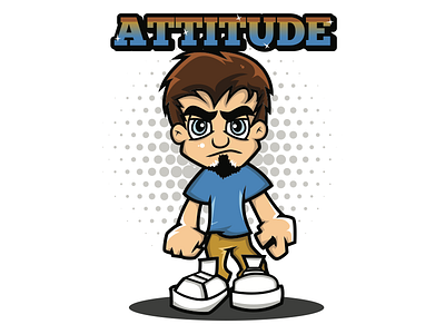 Attitude character cartoon characters clothing design designs logo mascot vector