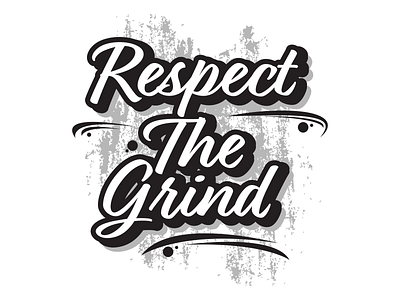 Respect The Grind branding clothing line company design logo typography vector