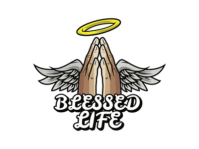 Blessed Life adobe illustrator art clothing line design graphic design logo mascot vector