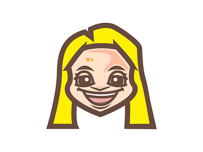 Cartoon girl logo