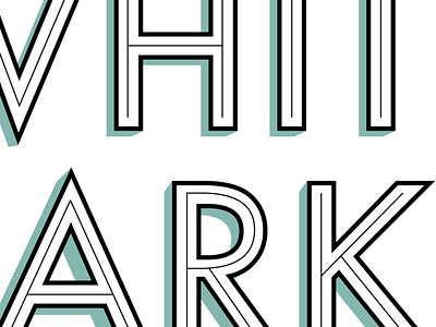 White Darkness Close Up type typography