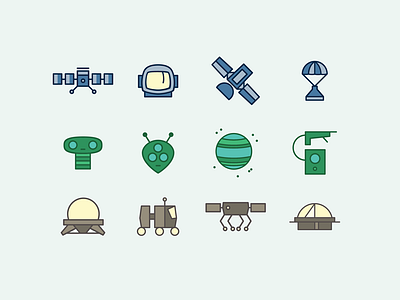 Space theme (WIP) icons space