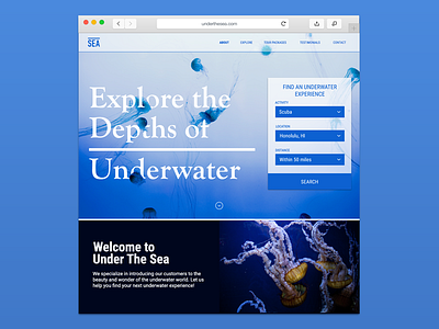 Daily UI 003 :: Landing Page :: Under the Sea