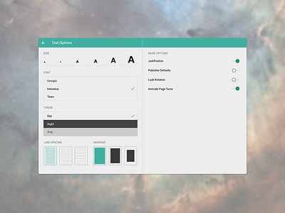 Daily UI 007 :: Settings :: Let's Venture Into Space