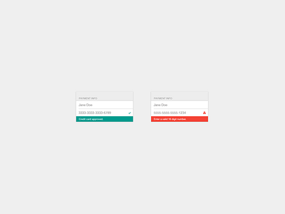 Daily UI 011 :: Flash Message :: Credit Card dailyui flash message ui