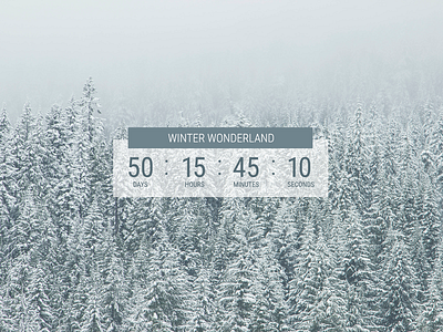 Daily UI 014 :: Countdown Timer :: Winter Wonderland countdown timer daily ui ui winter