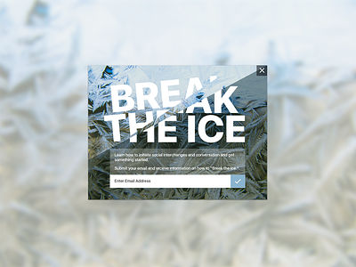 Daily UI 016 :: Pop Up/Overlay :: Break The Ice break the ice daily ui overlay pop up ui