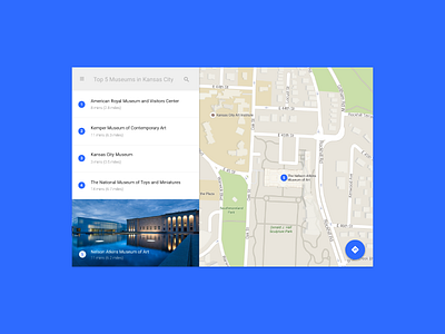 Daily UI 029 :: Map :: Top KC Museums daily ui location map museums ui