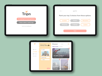 Tripn app design ui ux uxdesign