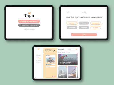 Tripn app design ui ux uxdesign