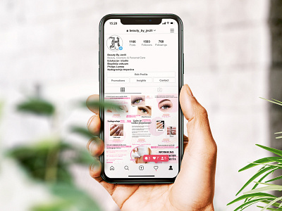 Instagram Design - Beauty By Jecili branding design graphic design illustration illustrator instagram instagram post instagram template socialmedia