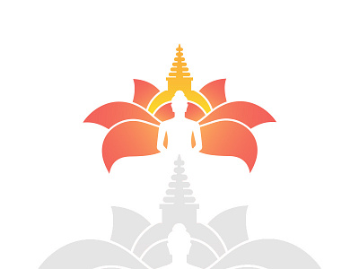 Buddha branding buddha concept design idea light logo nepal nepali peace process rokaya stupa