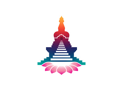 Path of Peace ✌️ buddha colorful explore inner ladder layers lotus flower lotus logo nepal peaceful steps stupa