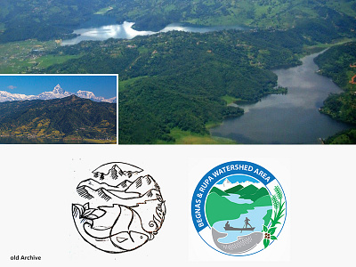 Old Archive's begnas design lakes logo logo designer nepal pokhara process rokaya