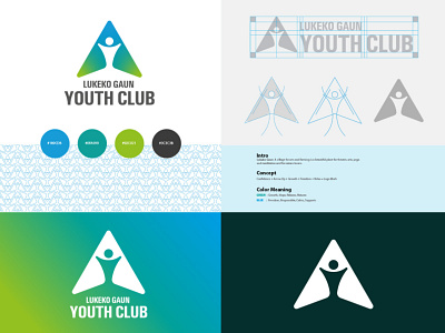 Logo Design branding club design logo nepal process youth