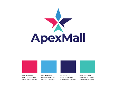 ApexMall Logo apex apexmall branding design identity design logo logo designer minamal nepal process rokaya vector