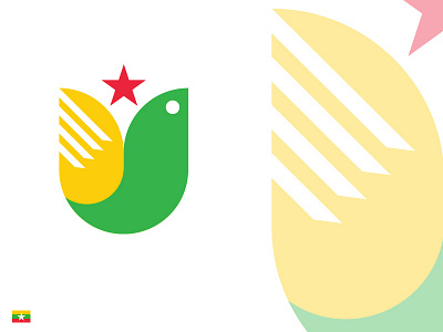 Burma Peace brand identity design process burma design logo logo design process myanmar peace rokaya vector