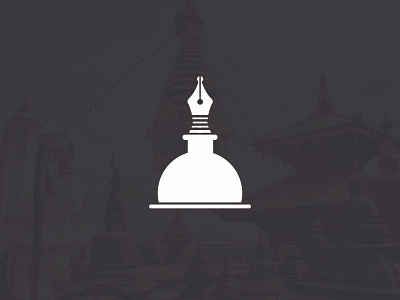 Stupa design logo logo designer nepal pen process rokaya stupa